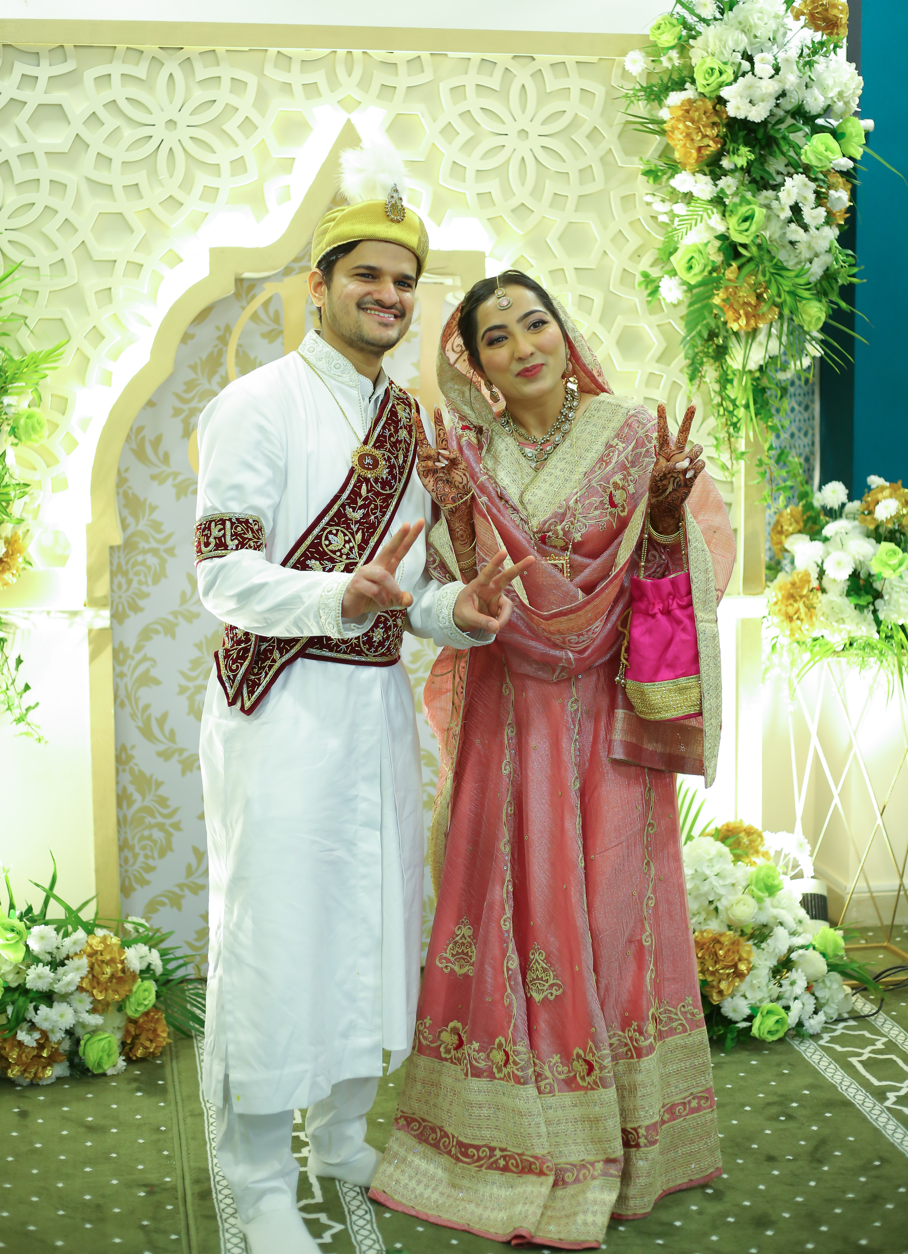Joyful nikkah moment together